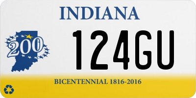 IN license plate 124GU