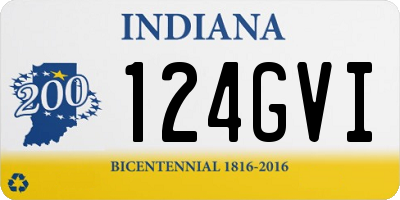 IN license plate 124GVI