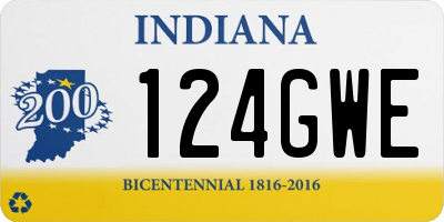 IN license plate 124GWE