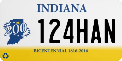 IN license plate 124HAN