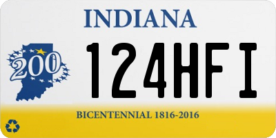 IN license plate 124HFI