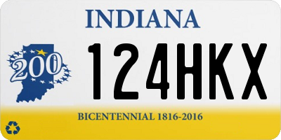 IN license plate 124HKX
