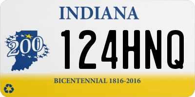 IN license plate 124HNQ