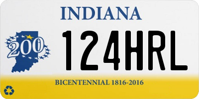 IN license plate 124HRL