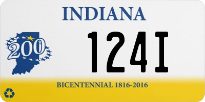 IN license plate 124I