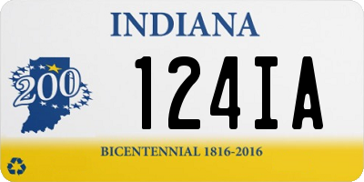 IN license plate 124IA