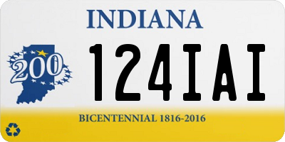 IN license plate 124IAI