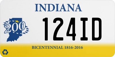IN license plate 124ID