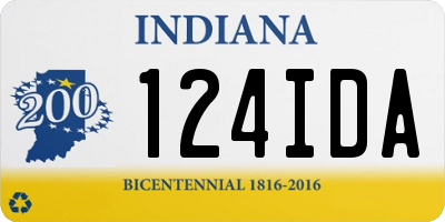 IN license plate 124IDA