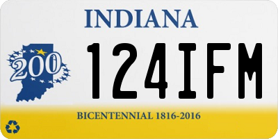 IN license plate 124IFM