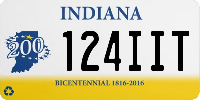 IN license plate 124IIT