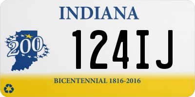 IN license plate 124IJ