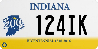 IN license plate 124IK