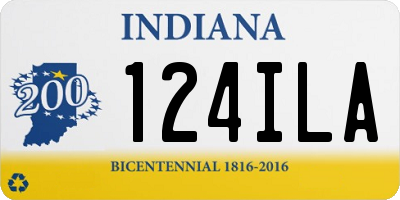 IN license plate 124ILA