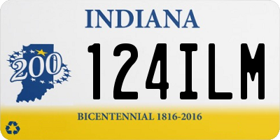 IN license plate 124ILM