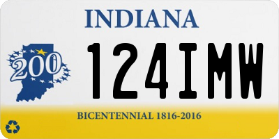 IN license plate 124IMW