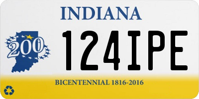 IN license plate 124IPE