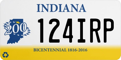 IN license plate 124IRP