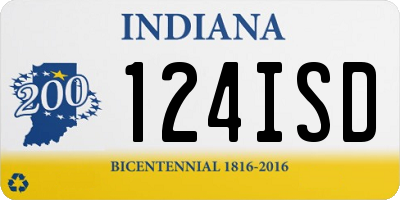 IN license plate 124ISD