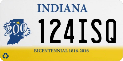 IN license plate 124ISQ
