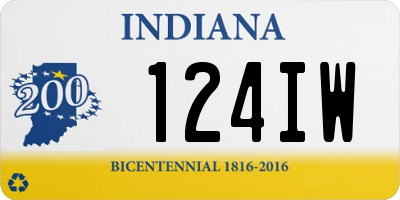 IN license plate 124IW