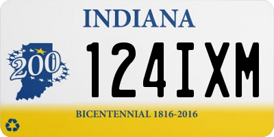 IN license plate 124IXM