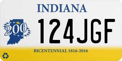 IN license plate 124JGF