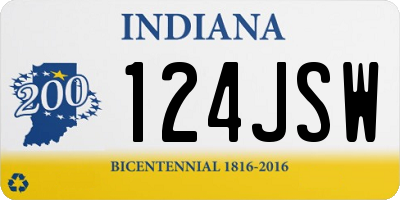 IN license plate 124JSW