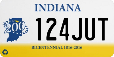 IN license plate 124JUT
