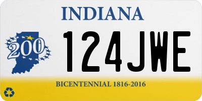 IN license plate 124JWE