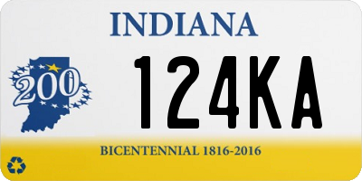 IN license plate 124KA