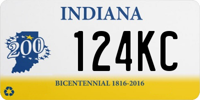 IN license plate 124KC