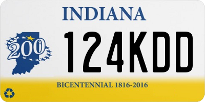 IN license plate 124KDD