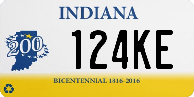 IN license plate 124KE