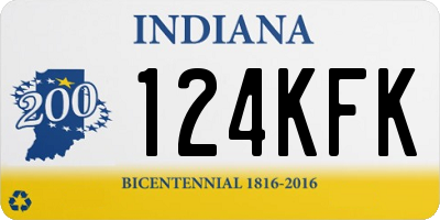 IN license plate 124KFK