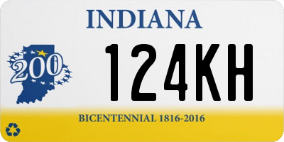 IN license plate 124KH