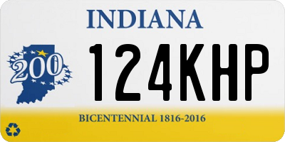 IN license plate 124KHP