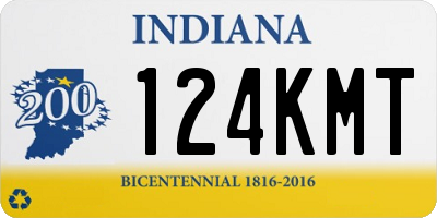 IN license plate 124KMT