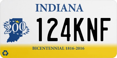IN license plate 124KNF