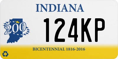 IN license plate 124KP