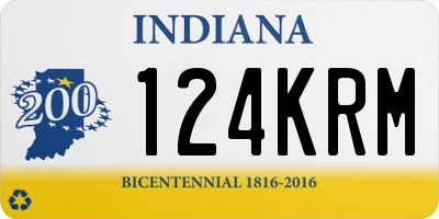 IN license plate 124KRM