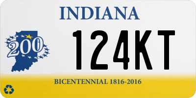 IN license plate 124KT