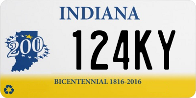 IN license plate 124KY