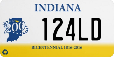 IN license plate 124LD