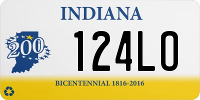 IN license plate 124LO