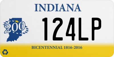 IN license plate 124LP