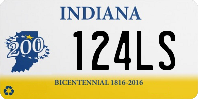 IN license plate 124LS