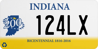 IN license plate 124LX