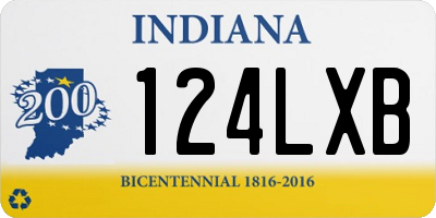 IN license plate 124LXB