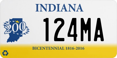 IN license plate 124MA